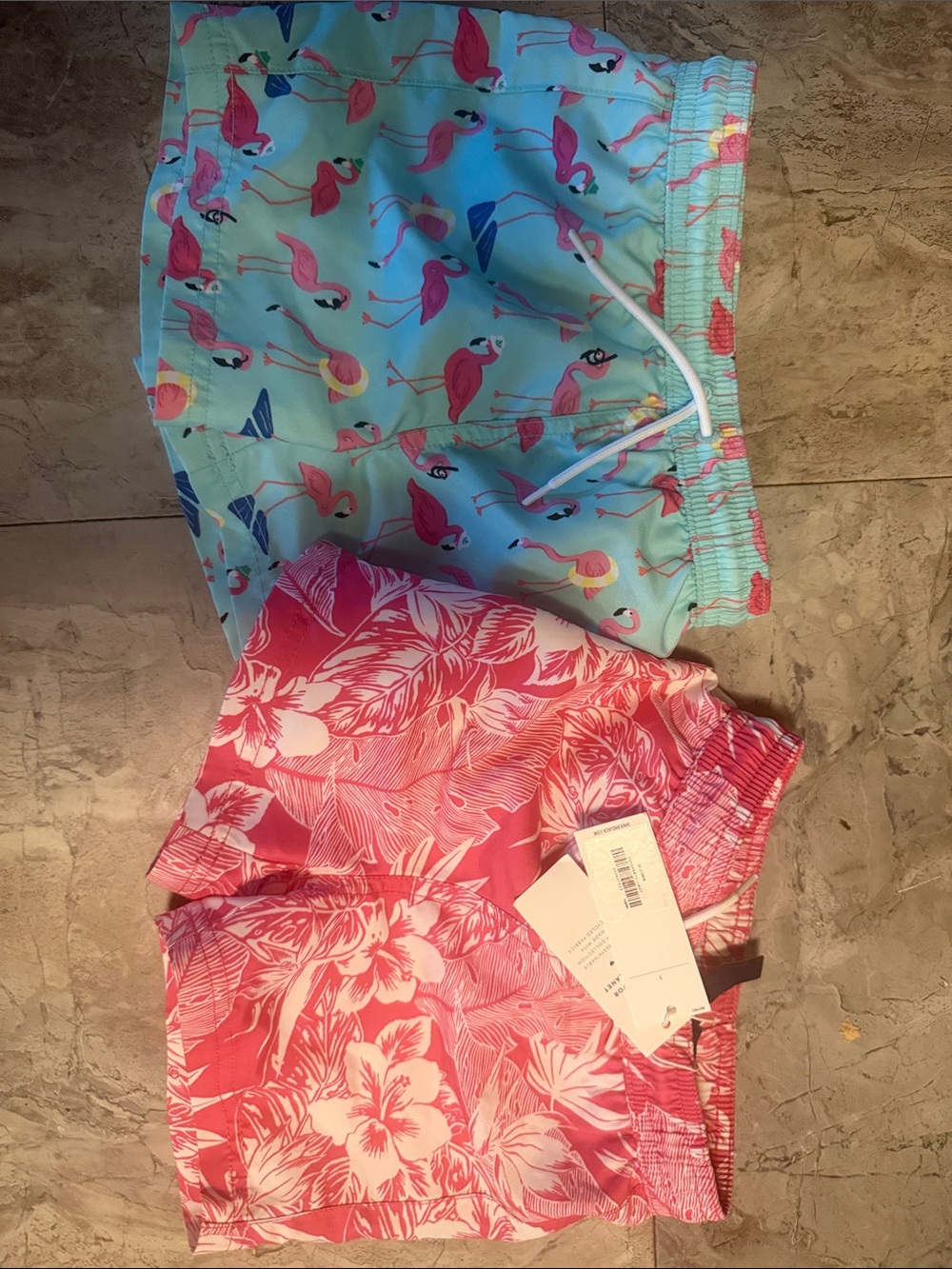 Kids Flamingo Print Aqua Swim Shorts